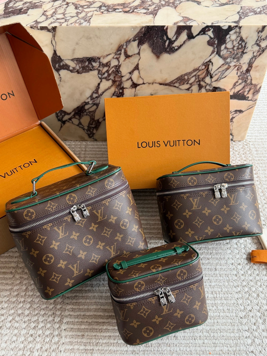 3pc Luxury Branded Louis Vuitton MakeUp bag