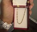 14K Solid  Figaro Chain Necklace