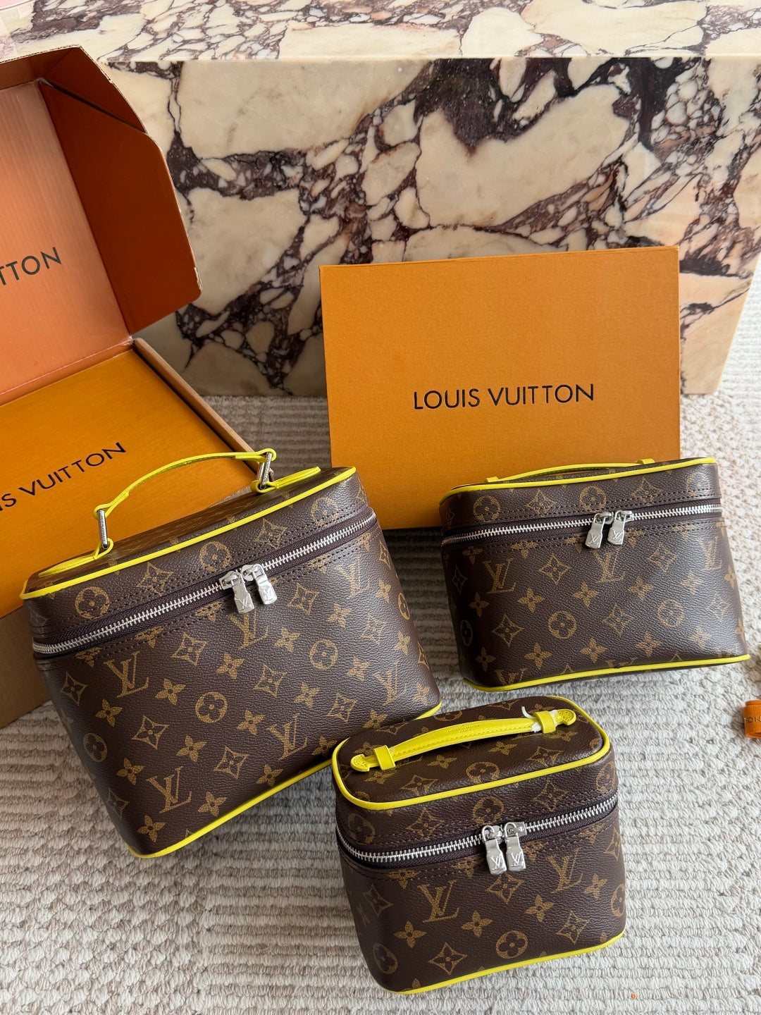 3pc Luxury Branded Louis Vuitton MakeUp bag
