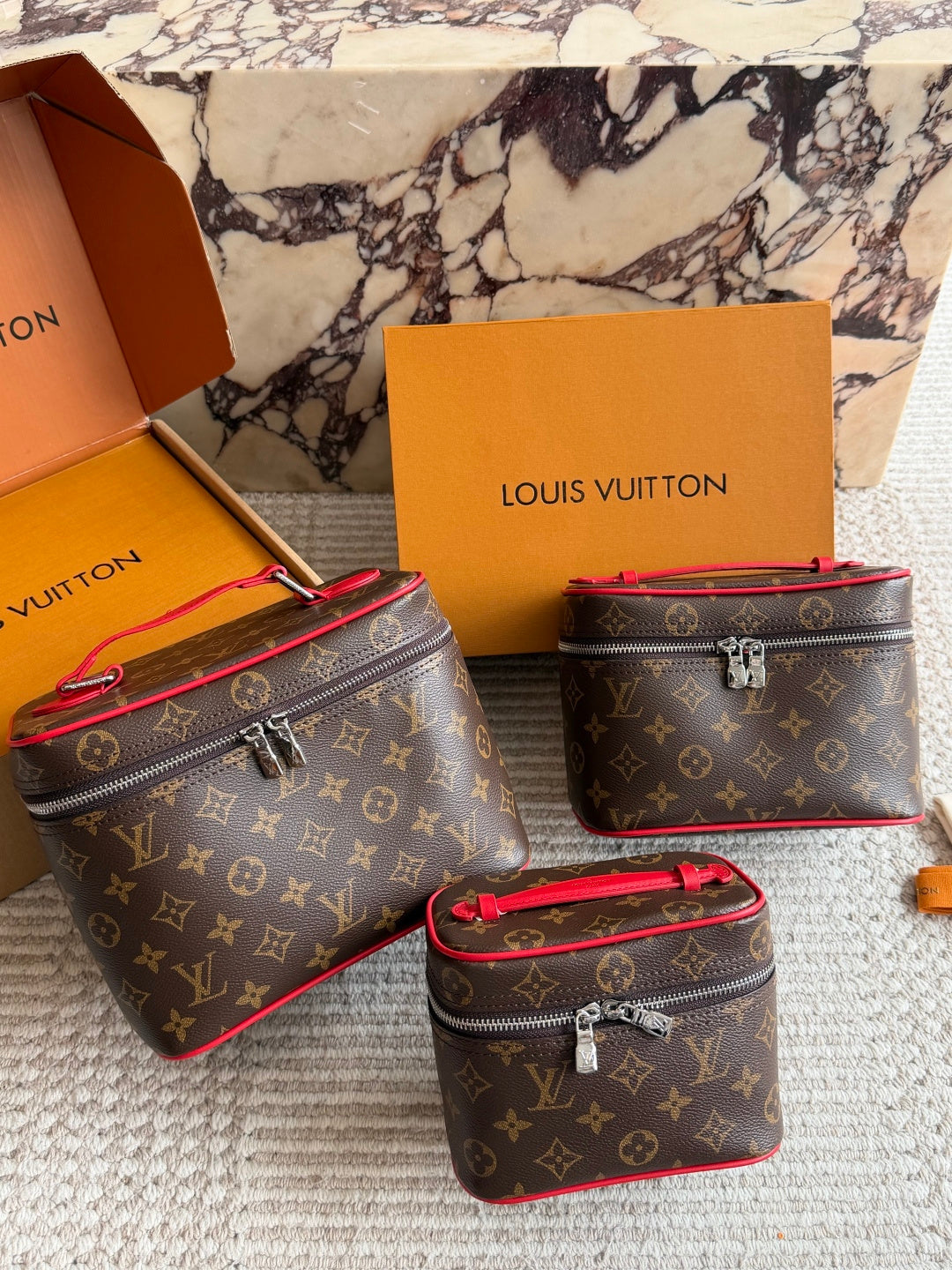 3pc Luxury Branded Louis Vuitton MakeUp bag