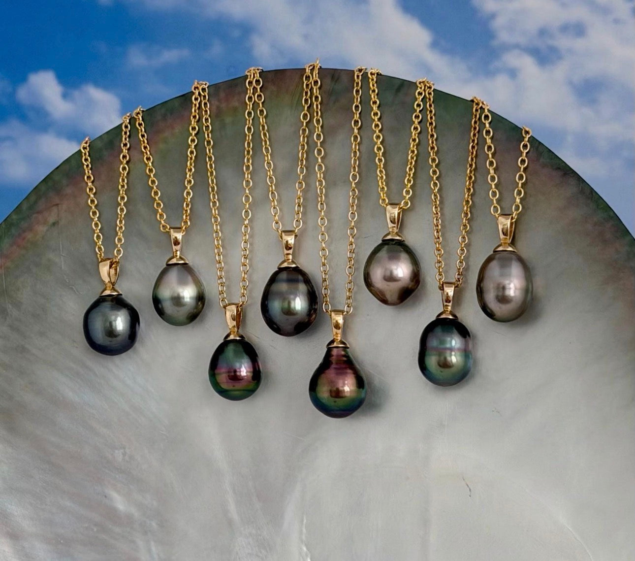 DOORBUSTER Tahitian Black Pearl Pendant: In Solid Gold