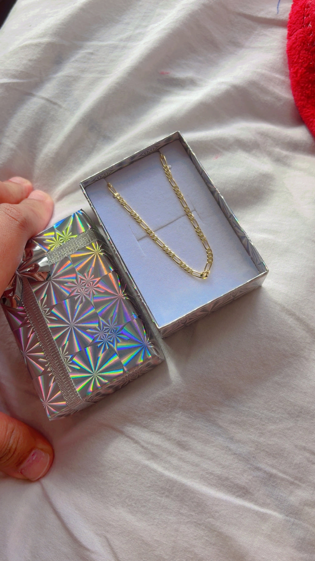 14K Solid  Figaro Chain Necklace
