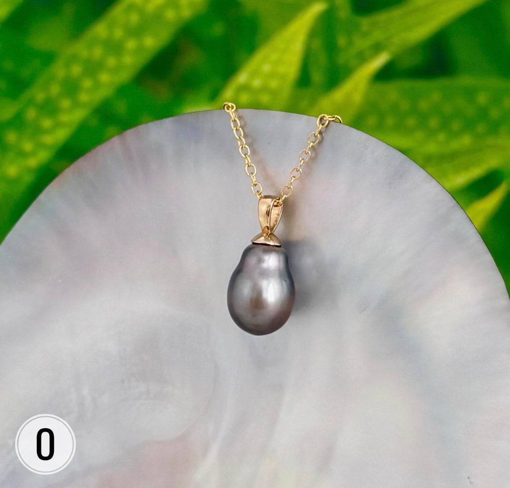 DOORBUSTER Tahitian Black Pearl Pendant: In Solid Gold