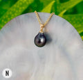 DOORBUSTER Tahitian Black Pearl Pendant: In Solid Gold